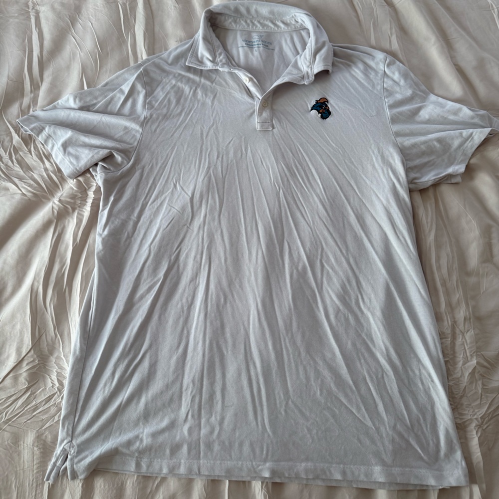 Vineyard Vines White Polo Shirt coastal Carolina